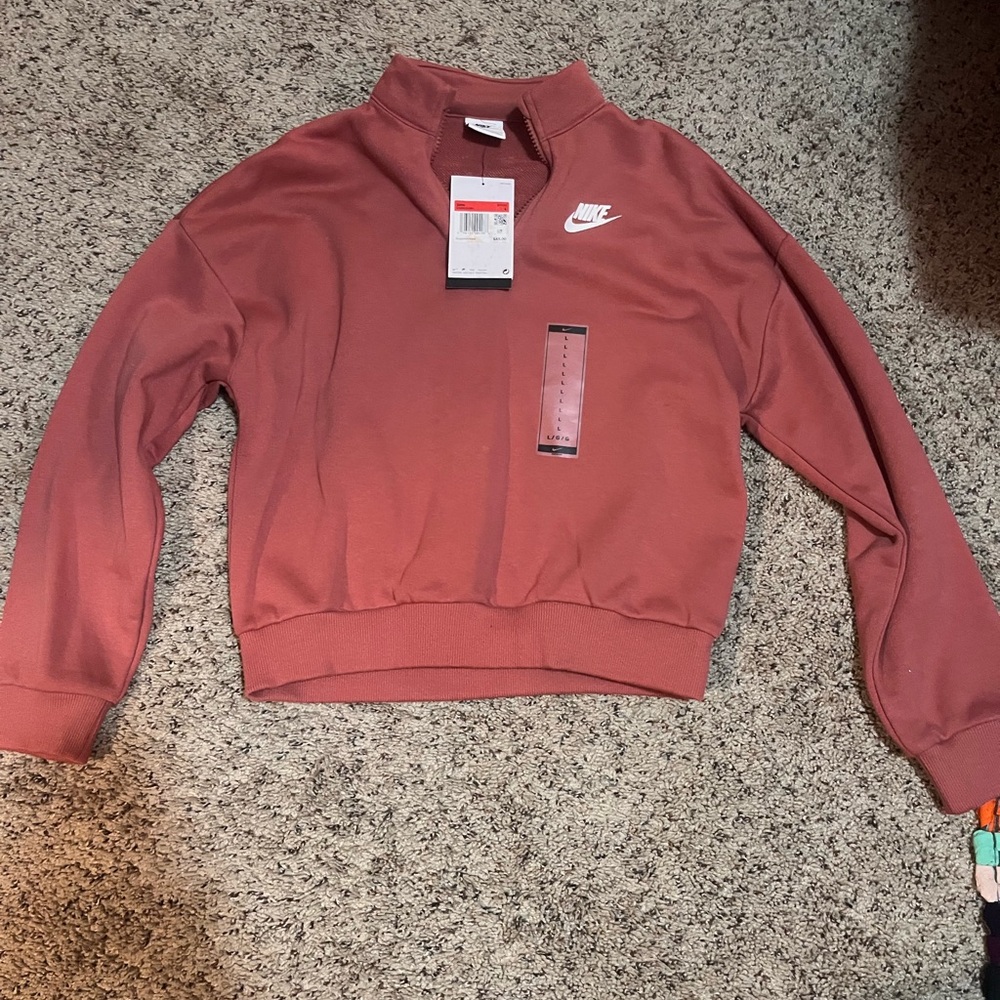 Nike Burgundy Sweatshirt with White Logo